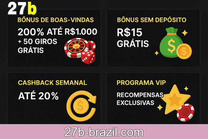 Bônus de cassino móvel 27B com apostas online